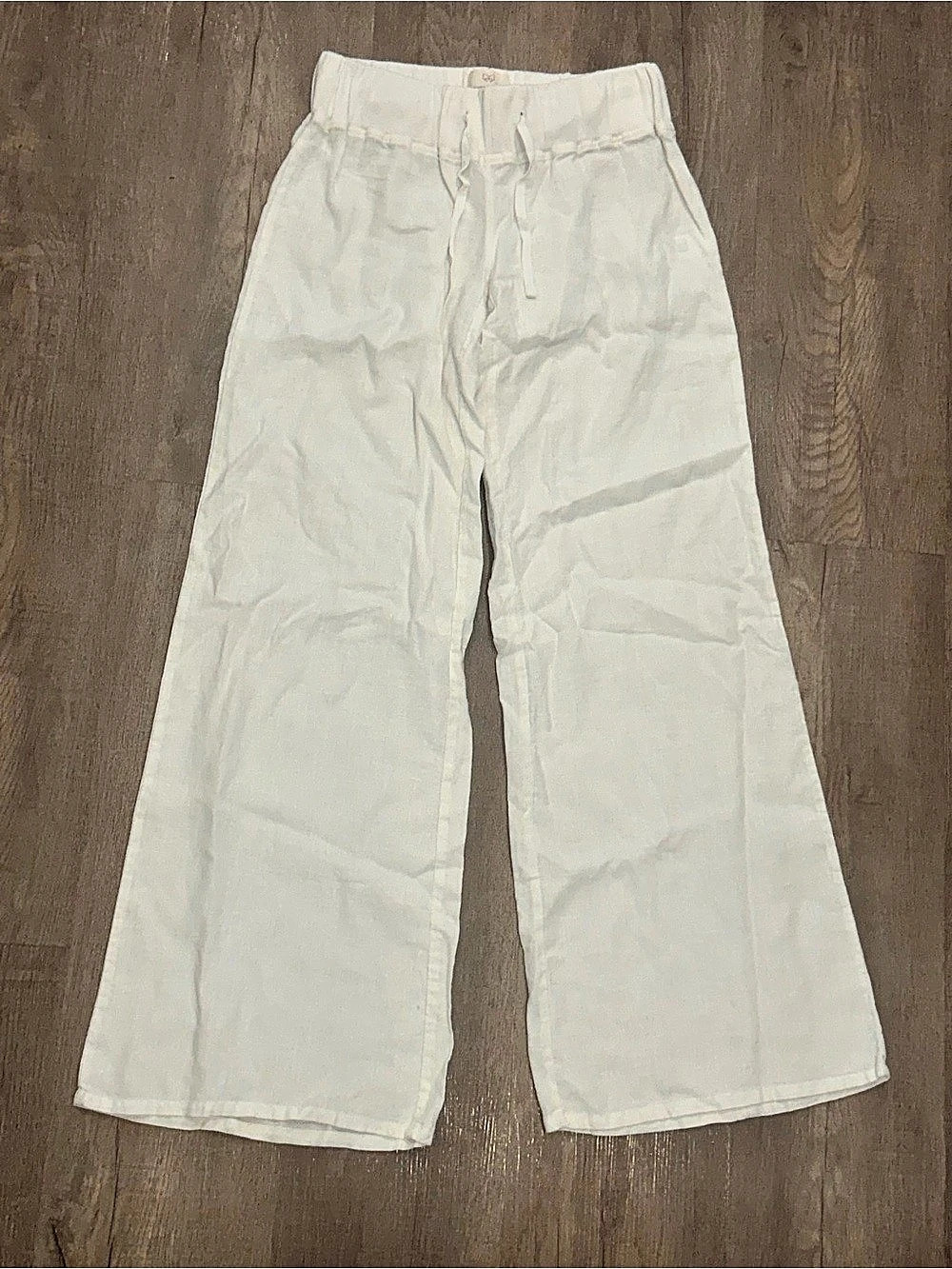 Banana Republic Wide Leg Linen Pants in White Size XS Like New
